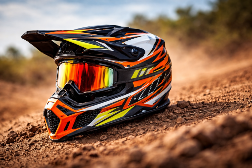 Melhor capacete de motocross com design aerodinâmico, casco reforçado e viseira ampla para trilhas e uso off-road